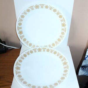 Corelle  Butterfly Gold Set of 3 Dinner Plates